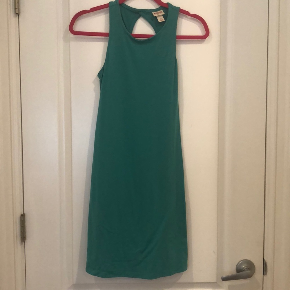 Teal colored dress